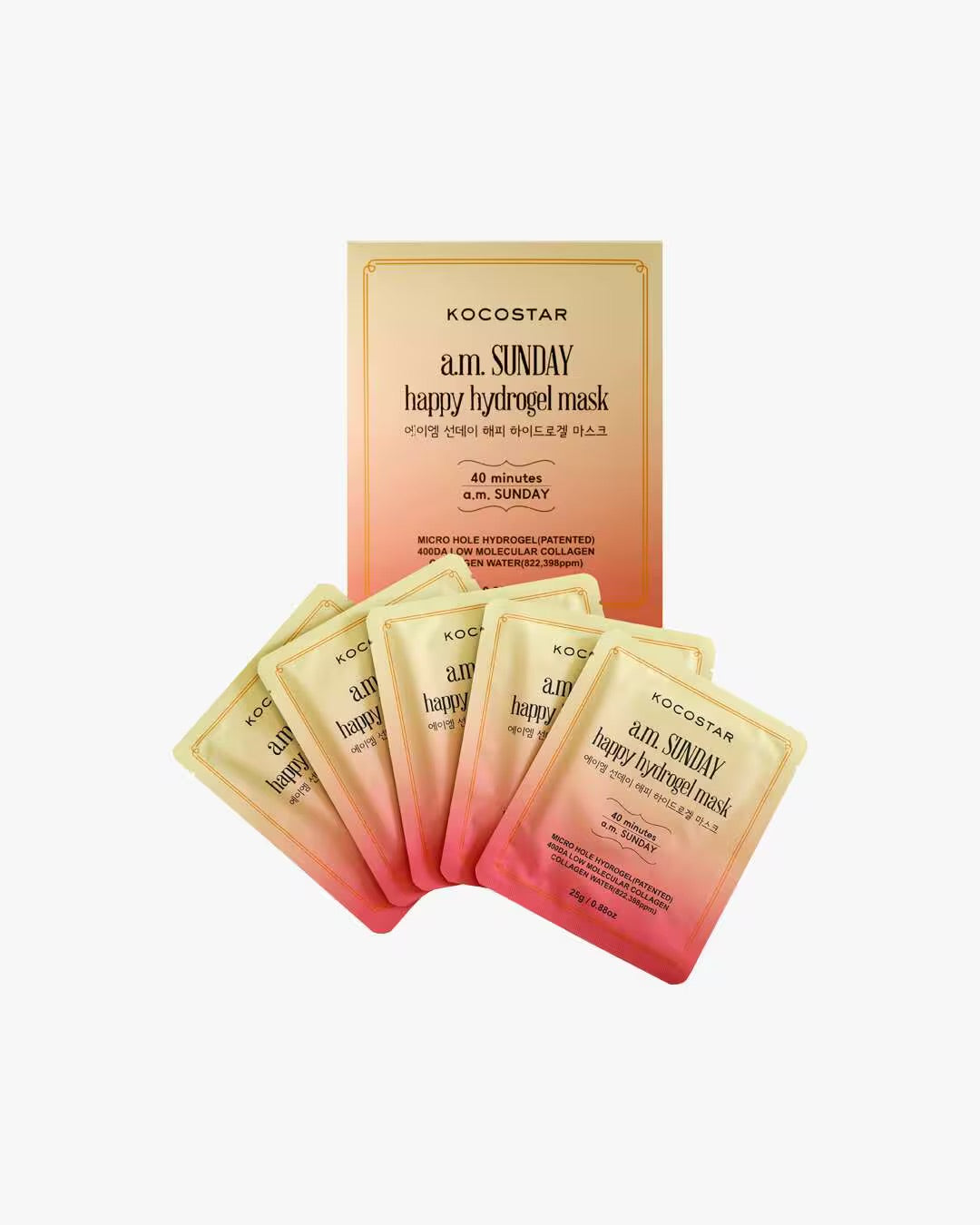 Kocostar A.M. SUNDAY HAPPY HYDROGEL MASK 5 STK